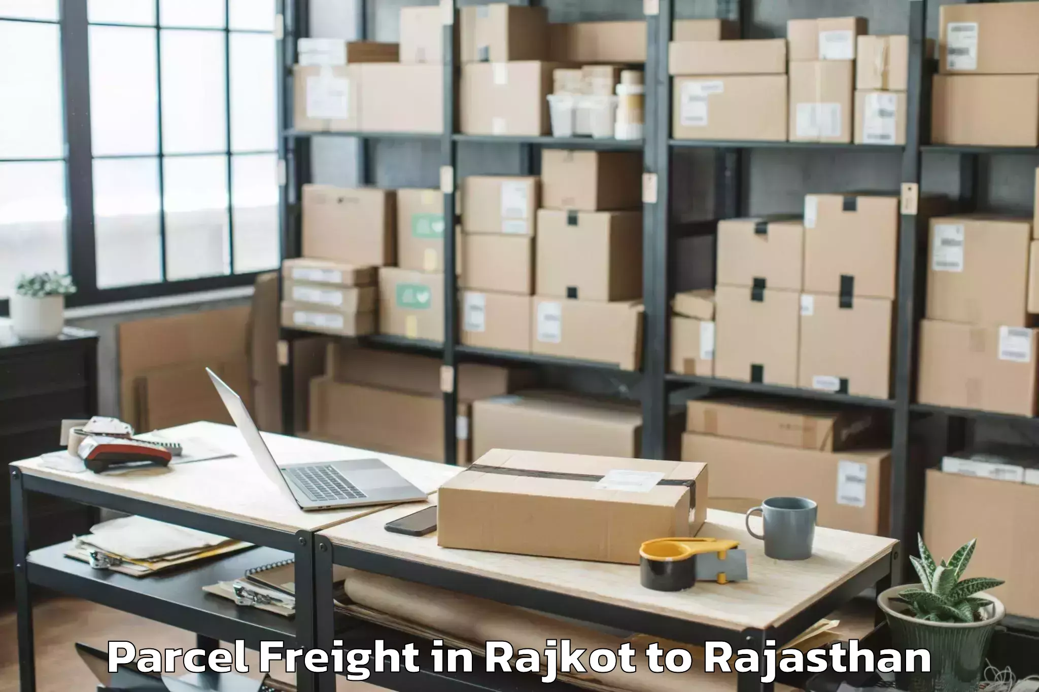 Hassle-Free Rajkot to Udaipur Parcel Freight